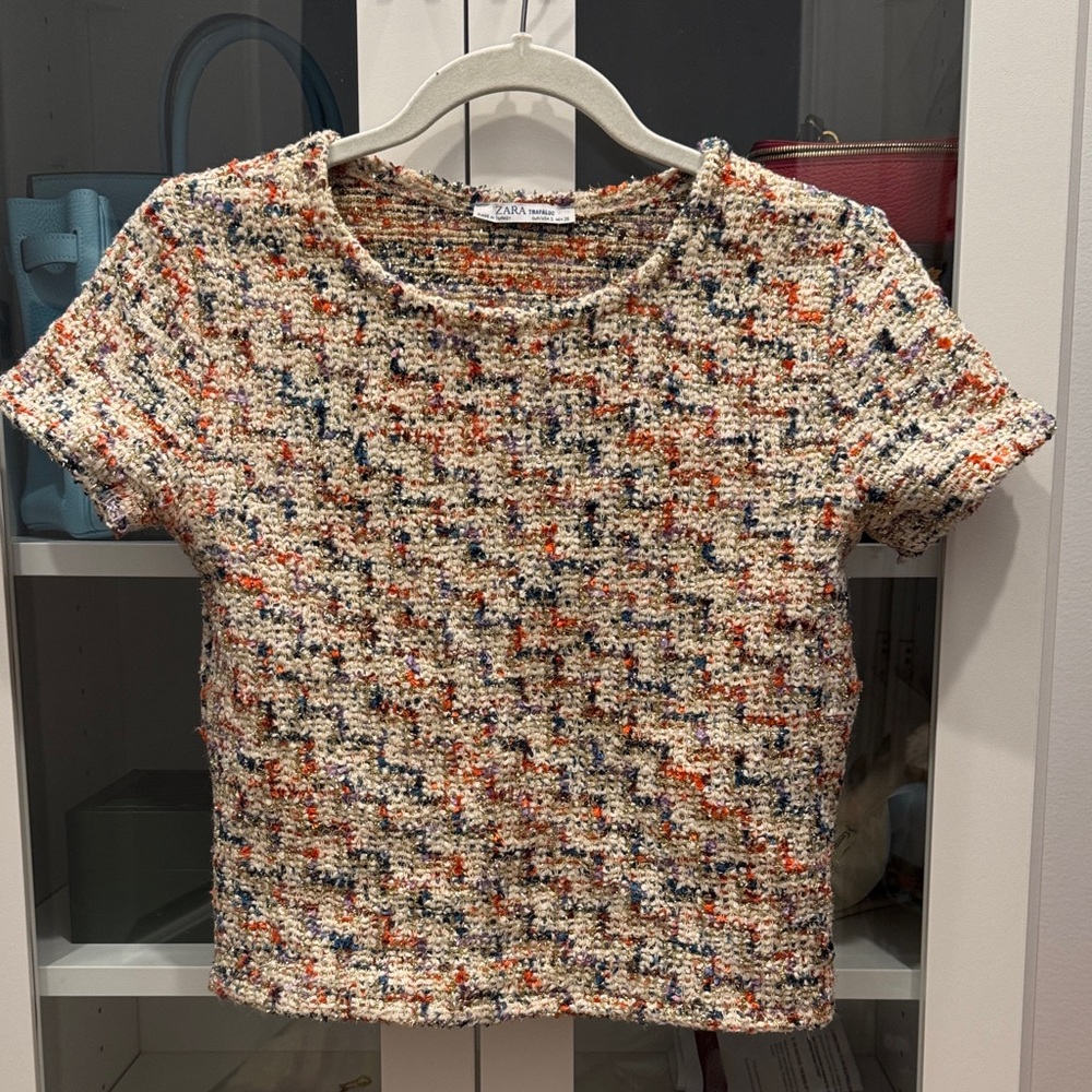 Zara Multicolor Tweed Kids Tee